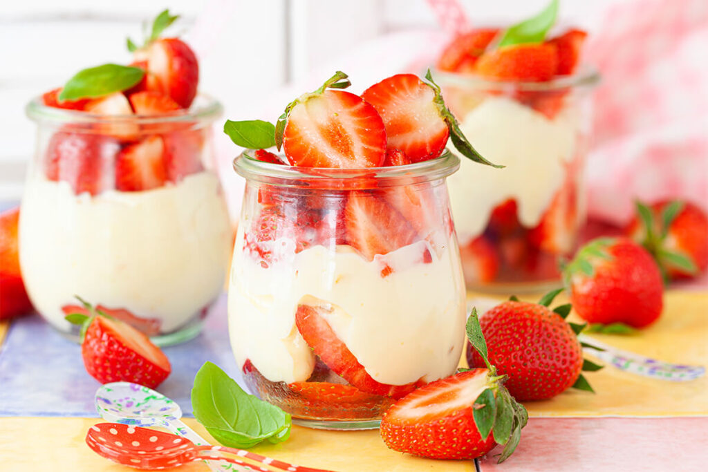 Fragole con crema al Ratafià